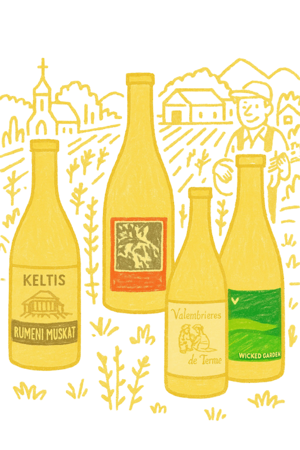 white wine set with ieva elvyra
