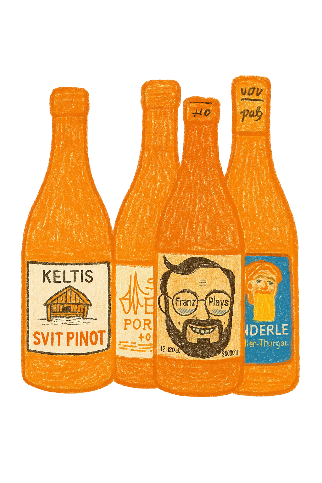 orange wine set with ieva elvyra